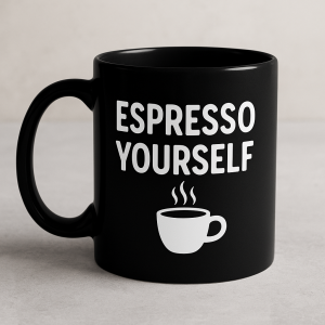 Black Ceramic Mug – Espresso Yourself